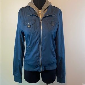 Women's double zip  bomber/utility style jacket